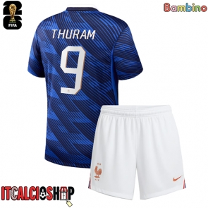 Francia Marcus Thuram #9 Prima Maglia Bambino Mondiali 2026 Manica Corta (+ Pantaloni corti)